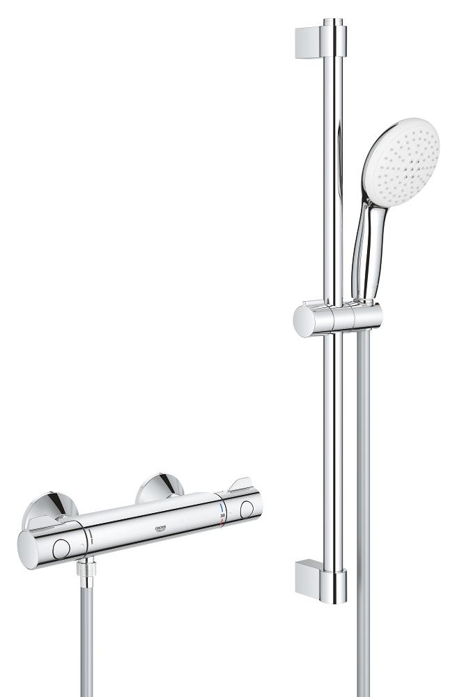 COMBI DOUCHE 800 MITIGEUR THERMOSTATIQUE 800 +BARRE TEMPESTA 2 JETS GROHE