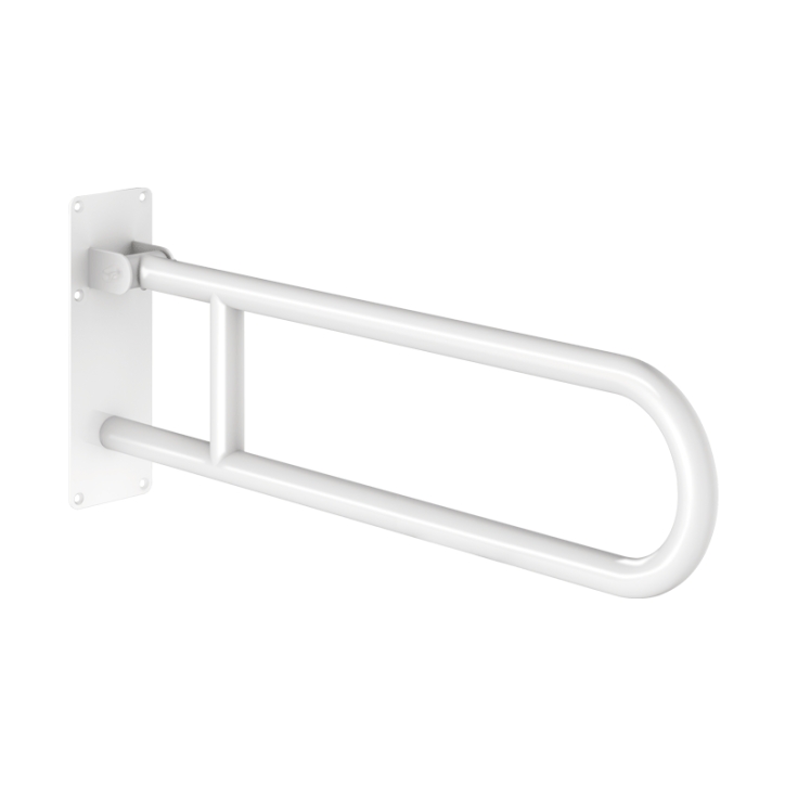 Barre de maintien rabattable Basic époxy blanc