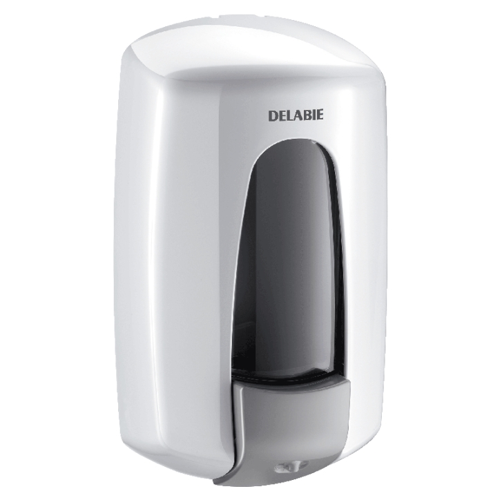 DISTRIBUTEUR DE SAVON LIQUIDE HYPERECO 0.9L ABS BLANC DELABIE