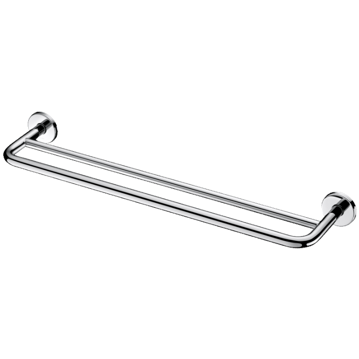 PORTE SERVIETTE 2 BARRES L.60CM D.20 INOX POLI BRILLANT DELABIE