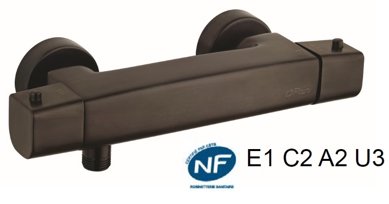 MITIGEUR DE DOUCHE DOMAO 300 THERMOSTATIQUE NF COLORIS NOIR MAT